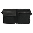 GUCCI GG Canvas Waist bag Black Silver 28566 Auth am8162-2