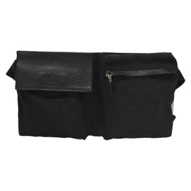 GUCCI GG Canvas Waist bag Black Silver 28566 Auth am8162 - 0