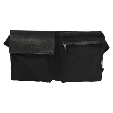 GUCCI GG Canvas Waist bag Black Silver 28566 Auth am8162 - 0