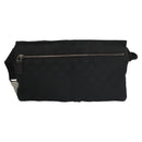 GUCCI GG Canvas Waist bag Black Silver 28566 Auth am8162-3