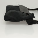 GUCCI GG Canvas Waist bag Black Silver 28566 Auth am8162-4