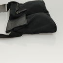 GUCCI GG Canvas Waist bag Black Silver 28566 Auth am8162-5