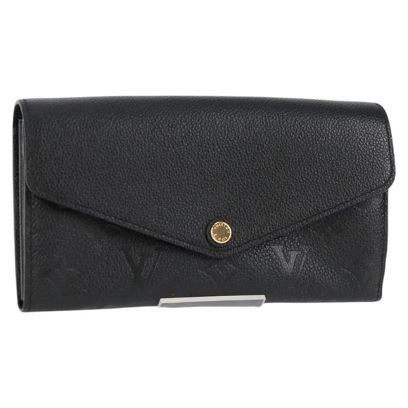 LOUIS VUITTON Empreinte Portefeiulle Sarah Wallet Black M82257 LV Auth am8167SM