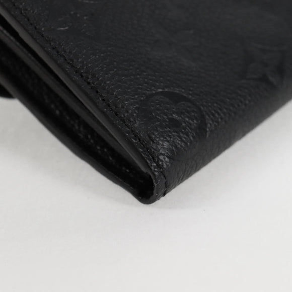LOUIS VUITTON Empreinte Portefeiulle Sarah Wallet Black M82257 LV Auth am8167SM