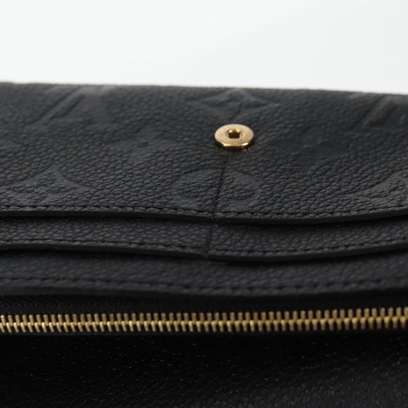 LOUIS VUITTON Empreinte Portefeiulle Sarah Wallet Black M82257 LV Auth am8167SM