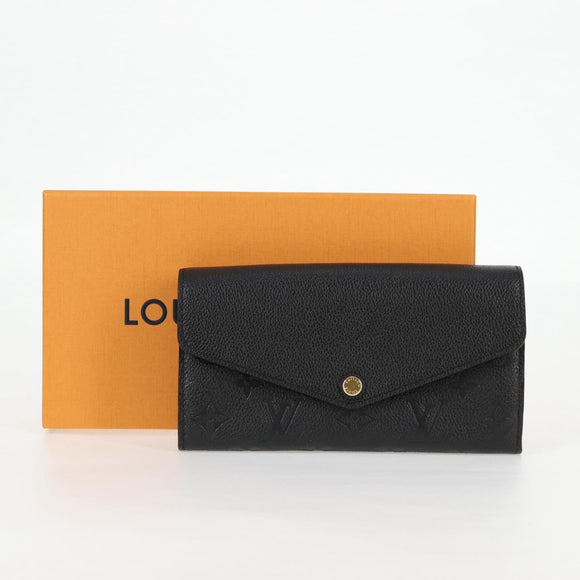 LOUIS VUITTON Empreinte Portefeiulle Sarah Wallet Black M82257 LV Auth am8167SM