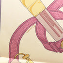 HERMES Carre 90 Scarf ""Eperon d'or"" Silk Beige Auth am8169-13