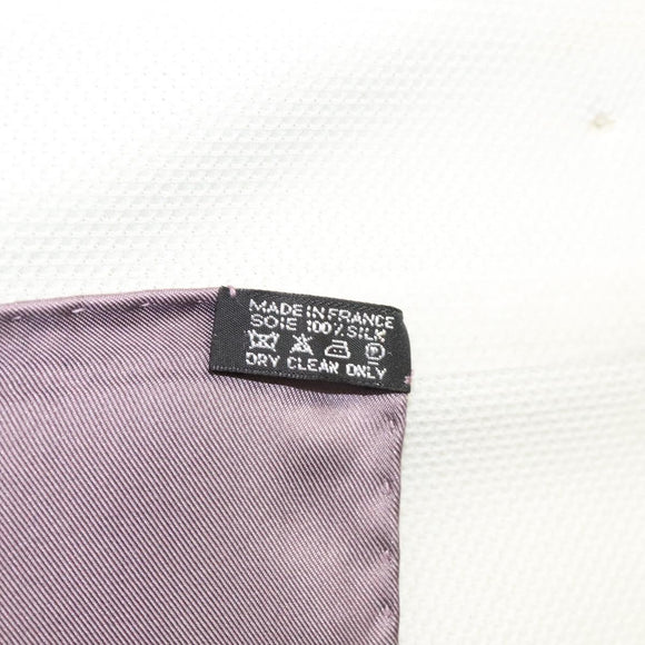 HERMES Carre 90 Scarf ""Eperon d'or"" Silk Beige Auth am8169