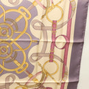 HERMES Carre 90 Scarf ""Eperon d'or"" Silk Beige Auth am8169-7