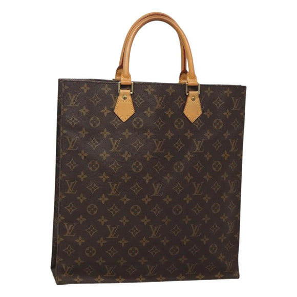 LOUIS VUITTON Monogram Sac Plat Hand Bag M51140 LV Auth am8175