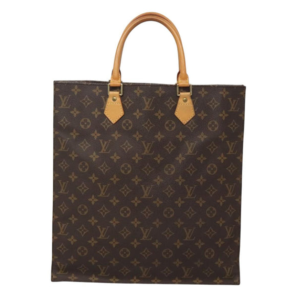 LOUIS VUITTON Monogram Sac Plat Hand Bag M51140 LV Auth am8175