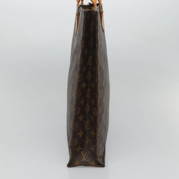 LOUIS VUITTON Monogram Sac Plat Hand Bag M51140 LV Auth am8175