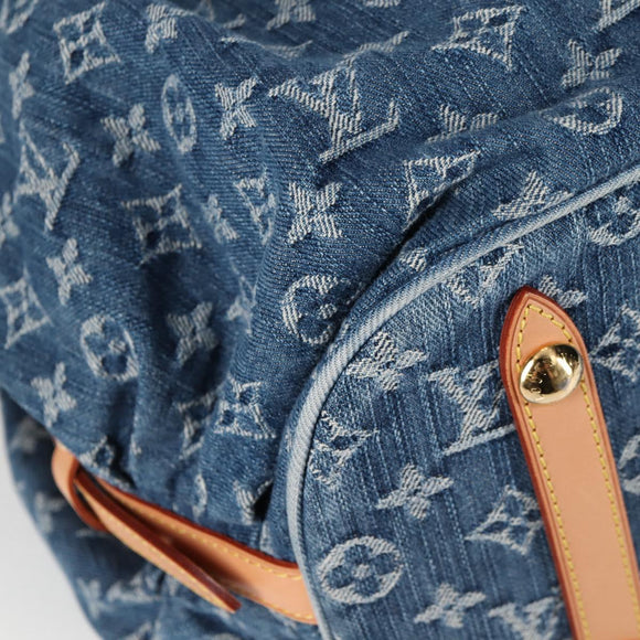 LOUIS VUITTON Monogram Denim XL Umhängetasche Blau M95515 LV Auth am8184SM