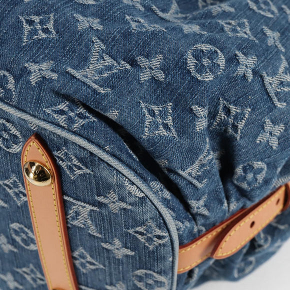 LOUIS VUITTON Monogram Denim XL Umhängetasche Blau M95515 LV Auth am8184SM