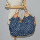 LOUIS VUITTON Monogram Denim XL Umhängetasche Blau M95515 LV Auth am8184SM-24