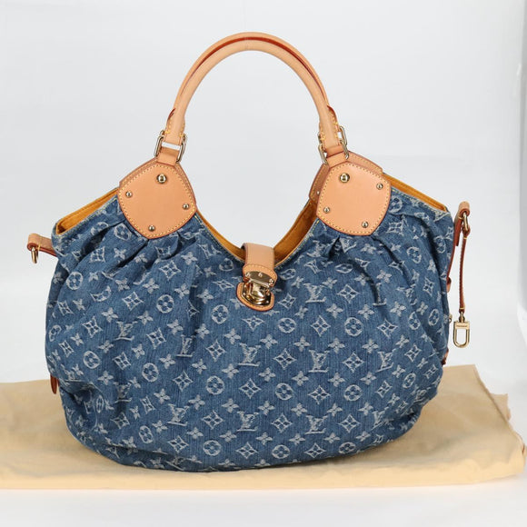 LOUIS VUITTON Monogram Denim XL Shoulder Bag Blue M95515 LV Auth am8184SM
