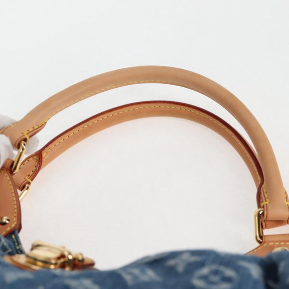 LOUIS VUITTON Monogram Denim XL Shoulder Bag Blue M95515 LV Auth am8184SM