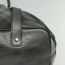 BURBERRY Tote Bag Canvas Black Silver Auth am8188-14