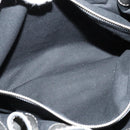 BURBERRY Tote Bag Canvas Black Silver Auth am8188-20