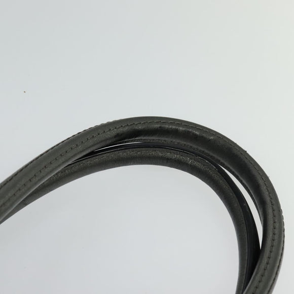 BURBERRY Tote Bag Canvas Black Silver Auth am8188