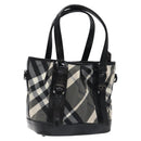 BURBERRY Nova Check Tote Bag Nylon Black Auth am8192-1