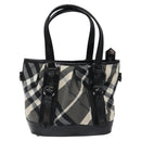 BURBERRY Nova Check Tote Bag Nylon Black Auth am8192-2