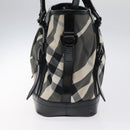BURBERRY Nova Check Tote Bag Nylon Black Auth am8192-5