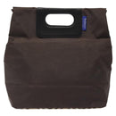 Burberrys Blue Label Hand Bag Nylon Brown Silver Auth am8193-13