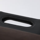 Burberrys Blue Label Hand Bag Nylon Brown Silver Auth am8193-8