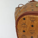 MCM Logogram Vicetos Shoulder Bag PVC Leather Brown Gold Auth am8195-9