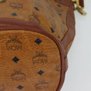 MCM Logogram Vicetos Shoulder Bag PVC Leather Brown Gold Auth am8195-14