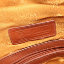 MCM Logogram Vicetos Shoulder Bag PVC Leather Brown Gold Auth am8195-10