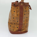 MCM Logogram Vicetos Shoulder Bag PVC Leather Brown Gold Auth am8195-4