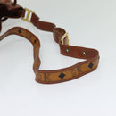 MCM Logogram Vicetos Shoulder Bag PVC Leather Brown Gold Auth am8195-7