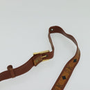 MCM Logogram Vicetos Shoulder Bag PVC Leather Brown Gold Auth am8195-8