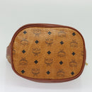 MCM Logogram Vicetos Shoulder Bag PVC Leather Brown Gold Auth am8195-5