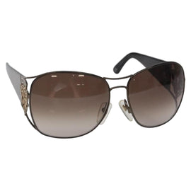 GUCCI Sunglasses plastic Brown Auth am8201