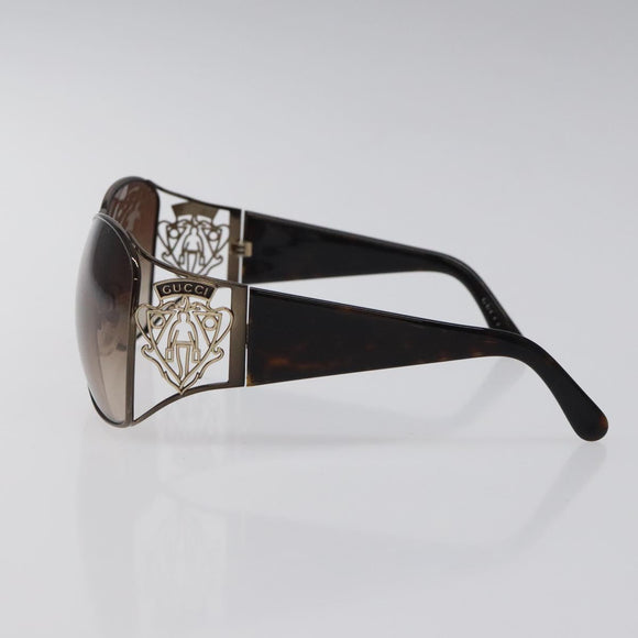 GUCCI Sunglasses plastic Brown Auth am8201