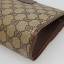 GUCCI GG Supreme Web Sherry Line Bag PVC Beige Gold 156 01 030 Auth am8209-15