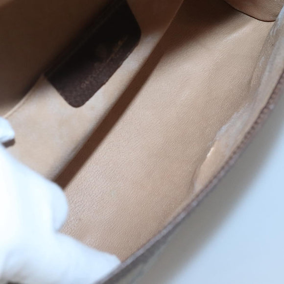 GUCCI GG Supreme Web Sherry Line Bag PVC Beige Gold 156 01 030 Auth am8209