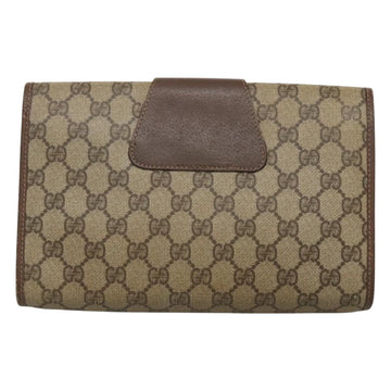 GUCCI GG Supreme Web Sherry Line Bag PVC Beige Gold 156 01 030 Auth am8209 - 0