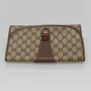 GUCCI GG Supreme Web Sherry Line Bag PVC Beige Gold 156 01 030 Auth am8209-5