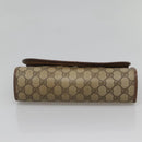 GUCCI GG Supreme Web Sherry Line Bag PVC Beige Gold 156 01 030 Auth am8209-6