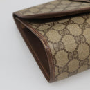 GUCCI GG Supreme Web Sherry Line Bag PVC Beige Gold 156 01 030 Auth am8209-14