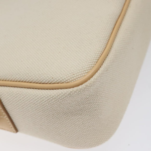 BURBERRY Shoulder Bag Canvas White Auth am8211
