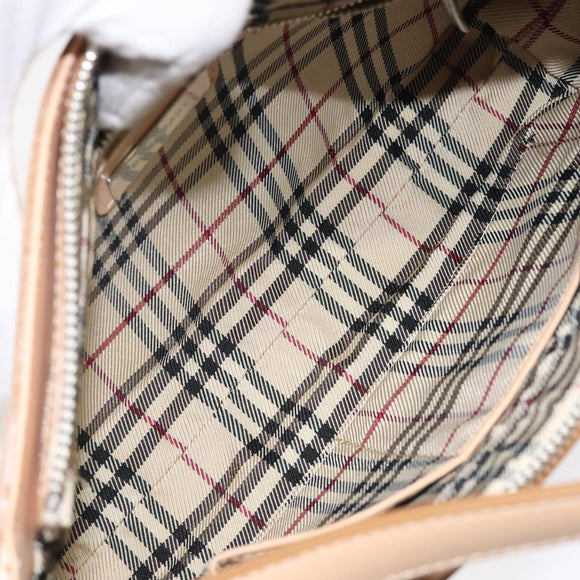 BURBERRY Shoulder Bag Canvas White Auth am8211