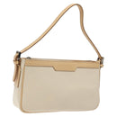 BURBERRY Shoulder Bag Canvas White Auth am8211-1