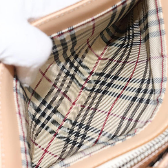 BURBERRY Shoulder Bag Canvas White Auth am8211