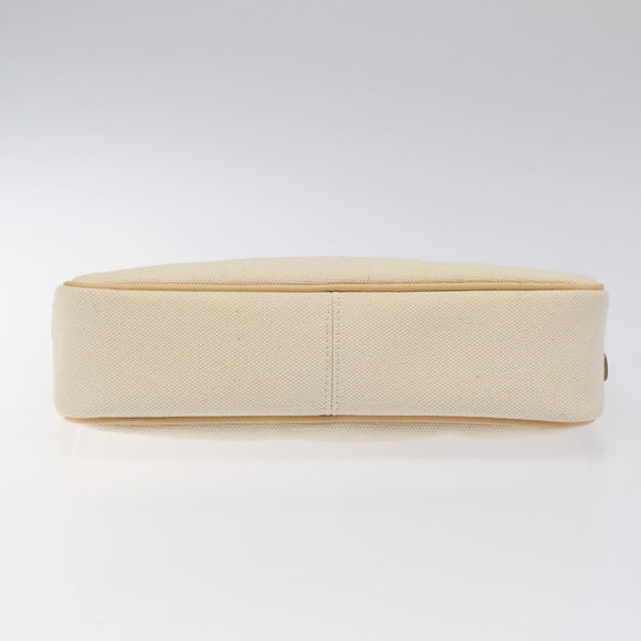 BURBERRY Shoulder Bag Canvas White Auth am8211