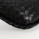 BOTTEGA VENETA INTRECCIATO Mini Hobo Handtas Leer Zwart Goud Auth am8217M-15